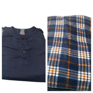 Nevada Men’s PJ Set Sz XXL Navy/Orange NWOT